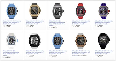 richard mille men's watch price|Richard Mille watches price list.